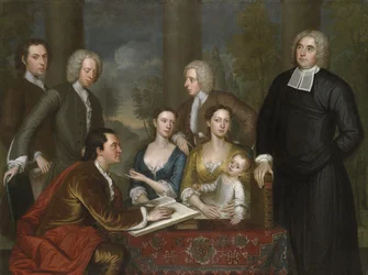 Die Bermuda-Gruppe, Dean Berkeley und sein Gefolge, 1728, überarbeitet 1739